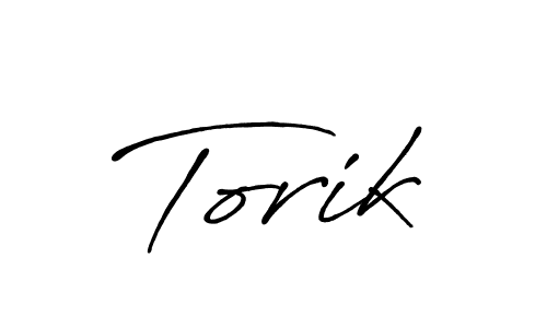 if you are searching for the best signature style for your name Torik. so please give up your signature search. here we have designed multiple signature styles  using Antro_Vectra_Bolder. Torik signature style 7 images and pictures png