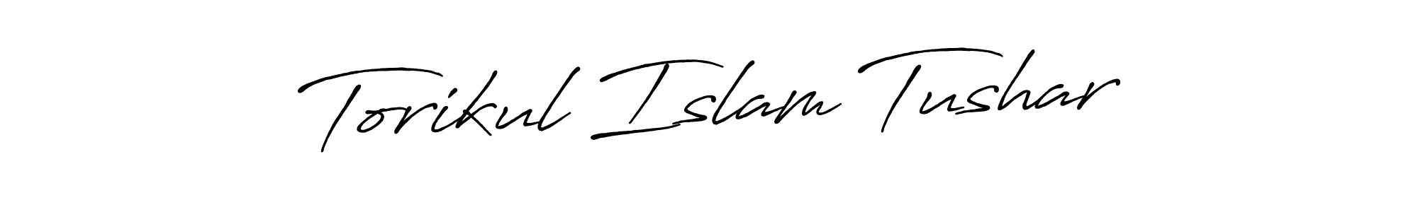 Make a beautiful signature design for name Torikul Islam Tushar. With this signature (Antro_Vectra_Bolder) style, you can create a handwritten signature for free. Torikul Islam Tushar signature style 7 images and pictures png