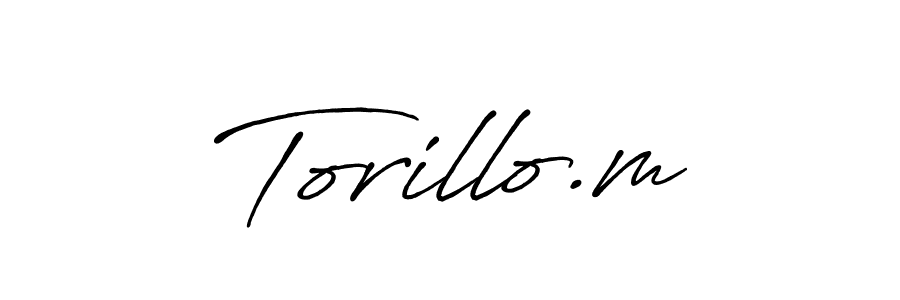 The best way (Antro_Vectra_Bolder) to make a short signature is to pick only two or three words in your name. The name Torillo.m include a total of six letters. For converting this name. Torillo.m signature style 7 images and pictures png