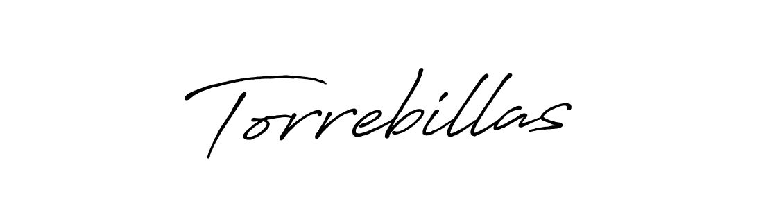 Make a beautiful signature design for name Torrebillas. With this signature (Antro_Vectra_Bolder) style, you can create a handwritten signature for free. Torrebillas signature style 7 images and pictures png