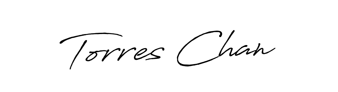 How to make Torres Chan name signature. Use Antro_Vectra_Bolder style for creating short signs online. This is the latest handwritten sign. Torres Chan signature style 7 images and pictures png