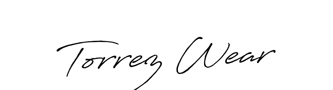 Design your own signature with our free online signature maker. With this signature software, you can create a handwritten (Antro_Vectra_Bolder) signature for name Torrez Wear. Torrez Wear signature style 7 images and pictures png
