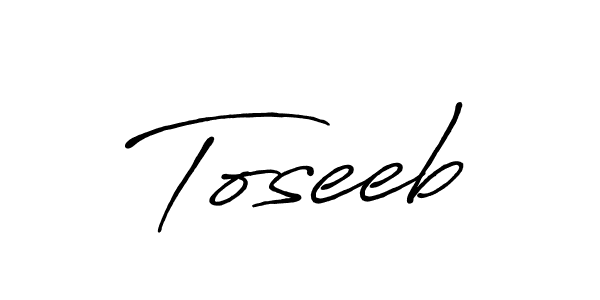 How to make Toseeb signature? Antro_Vectra_Bolder is a professional autograph style. Create handwritten signature for Toseeb name. Toseeb signature style 7 images and pictures png