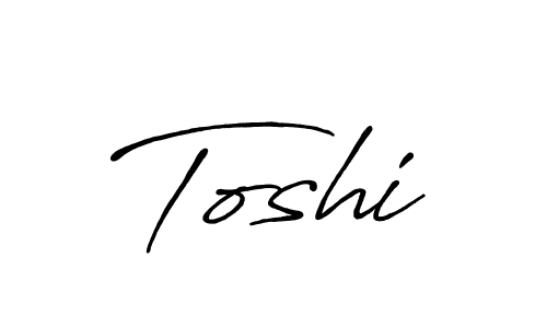 Create a beautiful signature design for name Toshi. With this signature (Antro_Vectra_Bolder) fonts, you can make a handwritten signature for free. Toshi signature style 7 images and pictures png