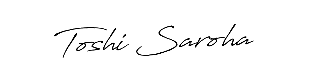 Create a beautiful signature design for name Toshi Saroha. With this signature (Antro_Vectra_Bolder) fonts, you can make a handwritten signature for free. Toshi Saroha signature style 7 images and pictures png