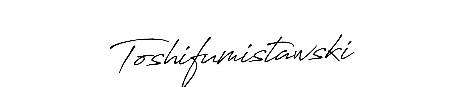 Create a beautiful signature design for name Toshifumistawski. With this signature (Antro_Vectra_Bolder) fonts, you can make a handwritten signature for free. Toshifumistawski signature style 7 images and pictures png