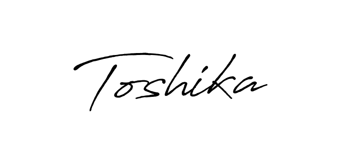 Create a beautiful signature design for name Toshika. With this signature (Antro_Vectra_Bolder) fonts, you can make a handwritten signature for free. Toshika signature style 7 images and pictures png