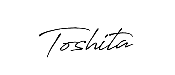 How to make Toshita name signature. Use Antro_Vectra_Bolder style for creating short signs online. This is the latest handwritten sign. Toshita signature style 7 images and pictures png