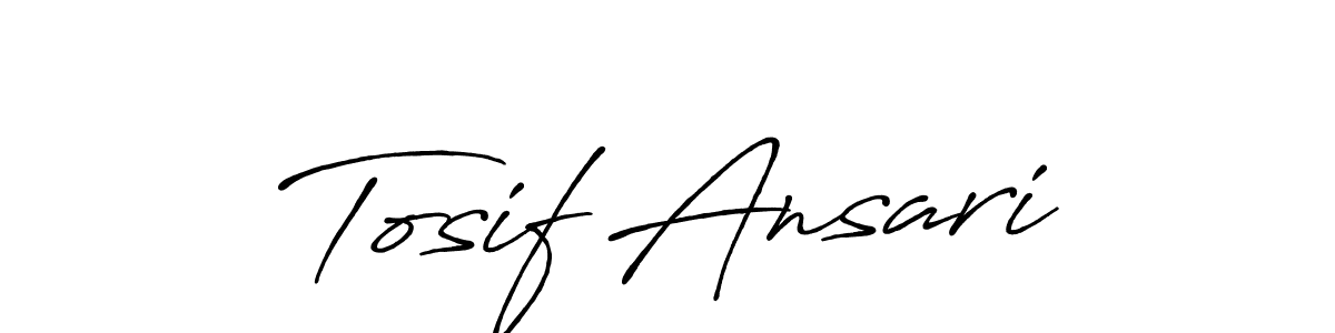 How to make Tosif Ansari signature? Antro_Vectra_Bolder is a professional autograph style. Create handwritten signature for Tosif Ansari name. Tosif Ansari signature style 7 images and pictures png