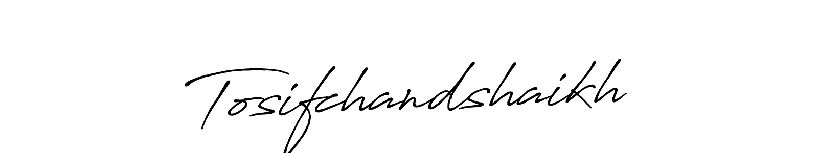 How to make Tosifchandshaikh signature? Antro_Vectra_Bolder is a professional autograph style. Create handwritten signature for Tosifchandshaikh name. Tosifchandshaikh signature style 7 images and pictures png