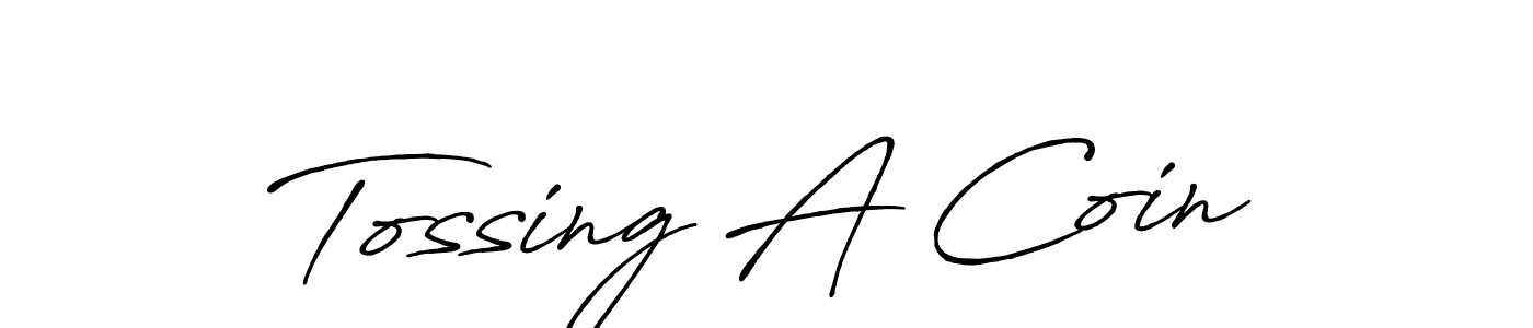 Make a beautiful signature design for name Tossing A Coin. With this signature (Antro_Vectra_Bolder) style, you can create a handwritten signature for free. Tossing A Coin signature style 7 images and pictures png