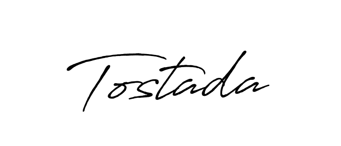 Use a signature maker to create a handwritten signature online. With this signature software, you can design (Antro_Vectra_Bolder) your own signature for name Tostada. Tostada signature style 7 images and pictures png