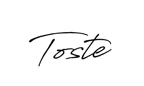 Create a beautiful signature design for name Toste. With this signature (Antro_Vectra_Bolder) fonts, you can make a handwritten signature for free. Toste signature style 7 images and pictures png