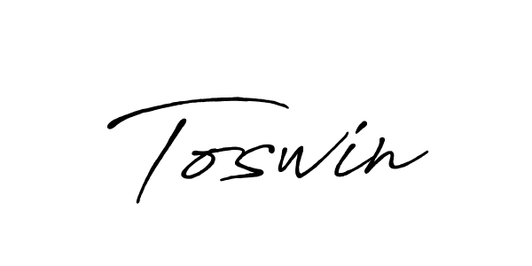 How to make Toswin signature? Antro_Vectra_Bolder is a professional autograph style. Create handwritten signature for Toswin name. Toswin signature style 7 images and pictures png