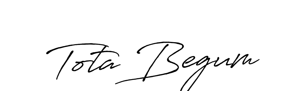 Tota Begum stylish signature style. Best Handwritten Sign (Antro_Vectra_Bolder) for my name. Handwritten Signature Collection Ideas for my name Tota Begum. Tota Begum signature style 7 images and pictures png