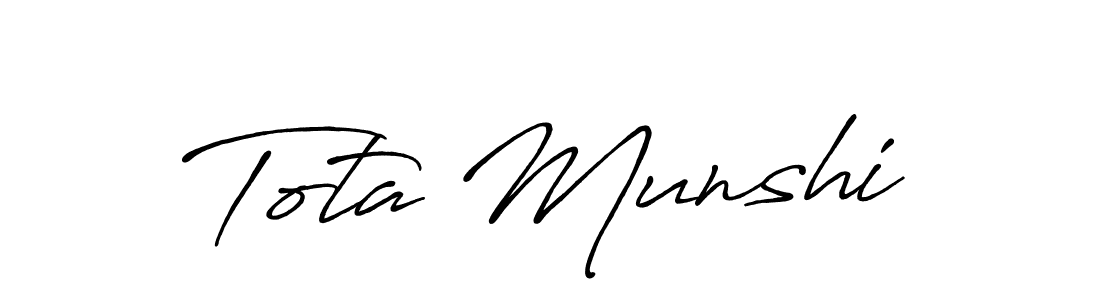 Also we have Tota Munshi name is the best signature style. Create professional handwritten signature collection using Antro_Vectra_Bolder autograph style. Tota Munshi signature style 7 images and pictures png
