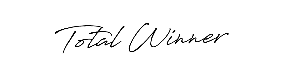 Also You can easily find your signature by using the search form. We will create Total Winner name handwritten signature images for you free of cost using Antro_Vectra_Bolder sign style. Total Winner signature style 7 images and pictures png