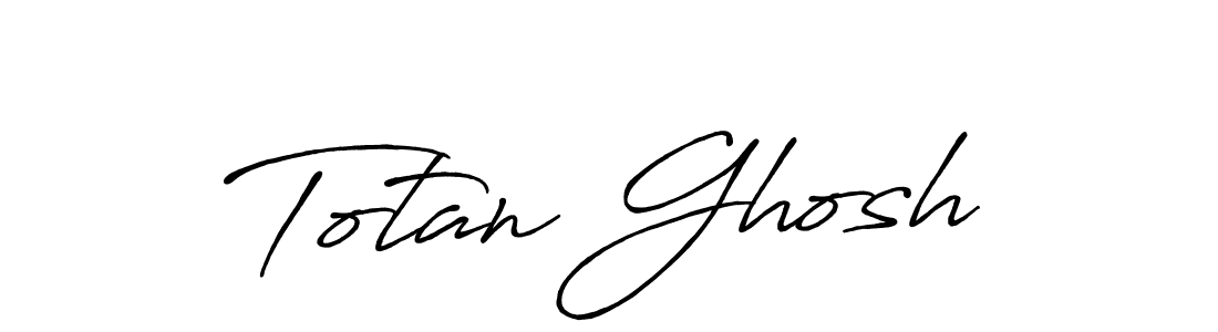 Make a beautiful signature design for name Totan Ghosh. With this signature (Antro_Vectra_Bolder) style, you can create a handwritten signature for free. Totan Ghosh signature style 7 images and pictures png