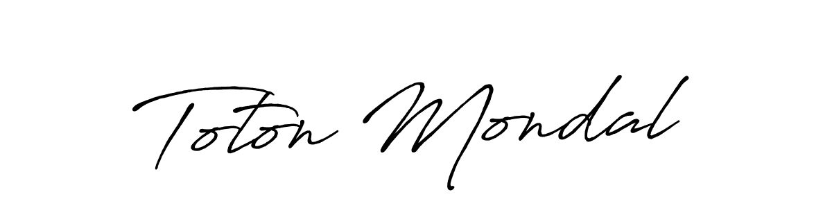 Toton Mondal stylish signature style. Best Handwritten Sign (Antro_Vectra_Bolder) for my name. Handwritten Signature Collection Ideas for my name Toton Mondal. Toton Mondal signature style 7 images and pictures png