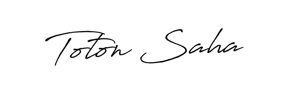 Similarly Antro_Vectra_Bolder is the best handwritten signature design. Signature creator online .You can use it as an online autograph creator for name Toton Saha. Toton Saha signature style 7 images and pictures png