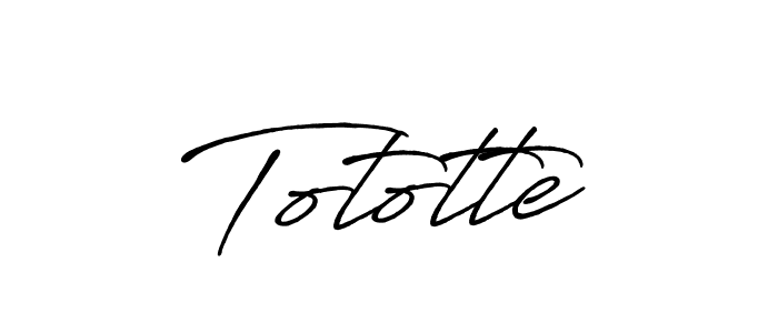 Design your own signature with our free online signature maker. With this signature software, you can create a handwritten (Antro_Vectra_Bolder) signature for name Tototte. Tototte signature style 7 images and pictures png