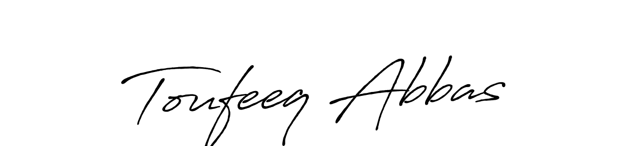 How to make Toufeeq Abbas signature? Antro_Vectra_Bolder is a professional autograph style. Create handwritten signature for Toufeeq Abbas name. Toufeeq Abbas signature style 7 images and pictures png