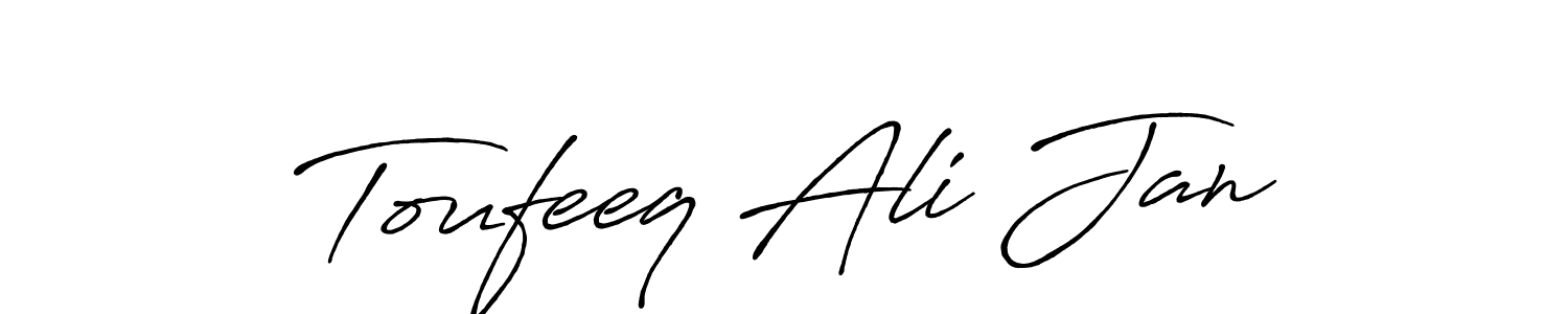 Also we have Toufeeq Ali Jan name is the best signature style. Create professional handwritten signature collection using Antro_Vectra_Bolder autograph style. Toufeeq Ali Jan signature style 7 images and pictures png