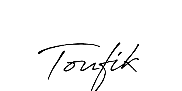It looks lik you need a new signature style for name Toufik. Design unique handwritten (Antro_Vectra_Bolder) signature with our free signature maker in just a few clicks. Toufik signature style 7 images and pictures png