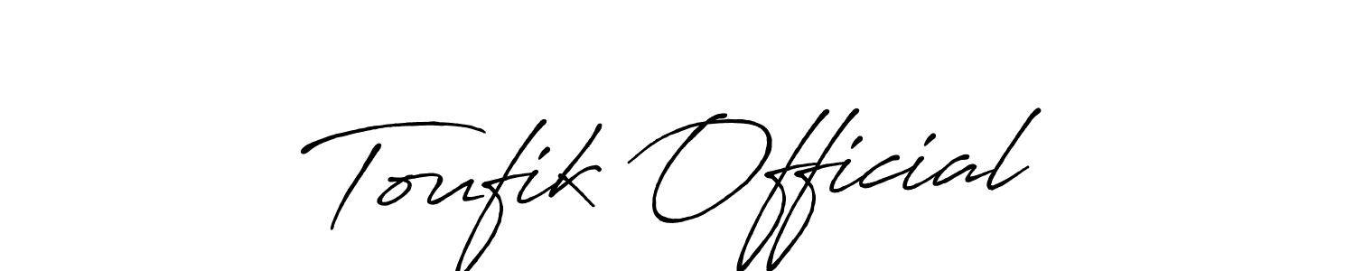 This is the best signature style for the Toufik Official name. Also you like these signature font (Antro_Vectra_Bolder). Mix name signature. Toufik Official signature style 7 images and pictures png