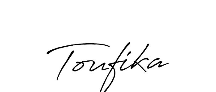 The best way (Antro_Vectra_Bolder) to make a short signature is to pick only two or three words in your name. The name Toufika include a total of six letters. For converting this name. Toufika signature style 7 images and pictures png