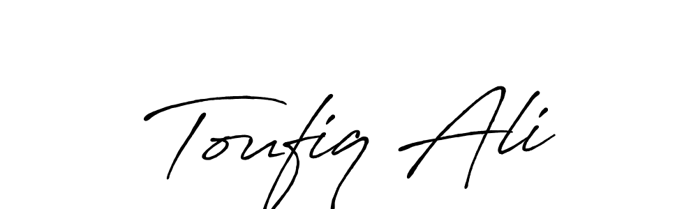Similarly Antro_Vectra_Bolder is the best handwritten signature design. Signature creator online .You can use it as an online autograph creator for name Toufiq Ali. Toufiq Ali signature style 7 images and pictures png