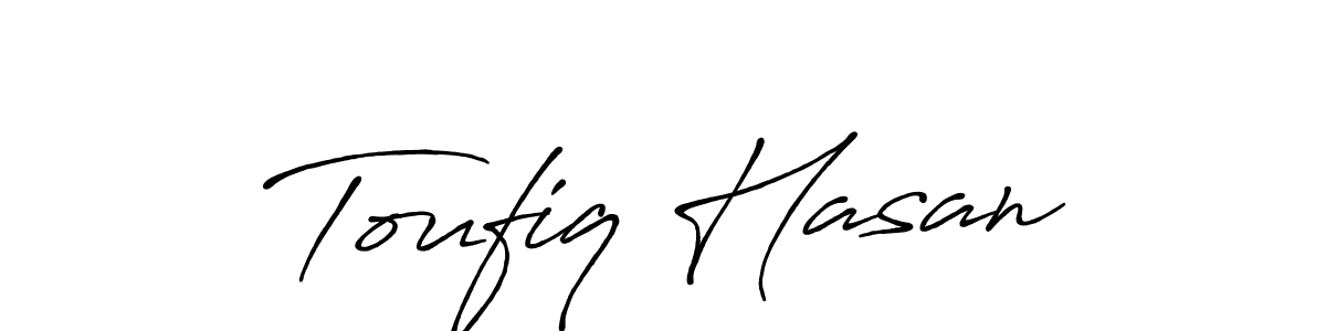 The best way (Antro_Vectra_Bolder) to make a short signature is to pick only two or three words in your name. The name Toufiq Hasan include a total of six letters. For converting this name. Toufiq Hasan signature style 7 images and pictures png