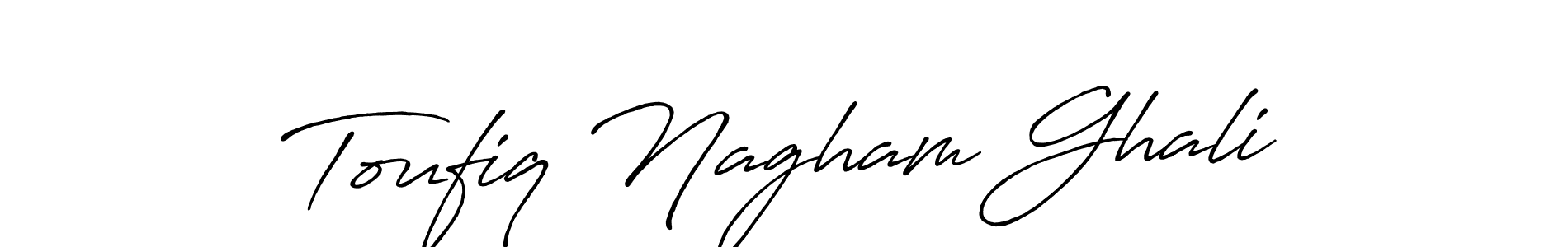 How to make Toufiq Nagham Ghali signature? Antro_Vectra_Bolder is a professional autograph style. Create handwritten signature for Toufiq Nagham Ghali name. Toufiq Nagham Ghali signature style 7 images and pictures png