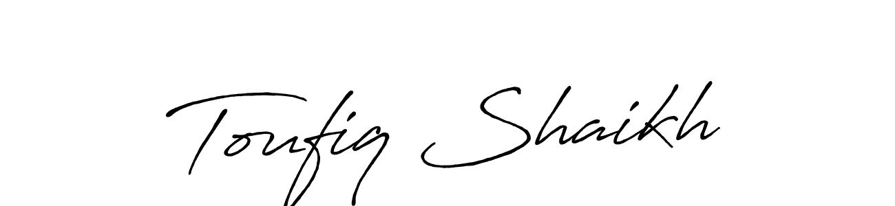 Similarly Antro_Vectra_Bolder is the best handwritten signature design. Signature creator online .You can use it as an online autograph creator for name Toufiq Shaikh. Toufiq Shaikh signature style 7 images and pictures png