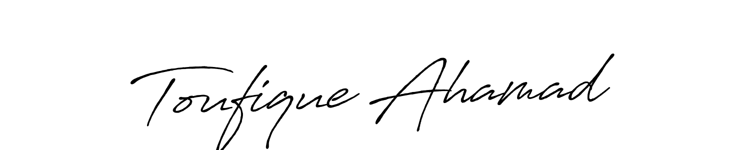 How to Draw Toufique Ahamad signature style? Antro_Vectra_Bolder is a latest design signature styles for name Toufique Ahamad. Toufique Ahamad signature style 7 images and pictures png