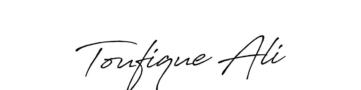 Antro_Vectra_Bolder is a professional signature style that is perfect for those who want to add a touch of class to their signature. It is also a great choice for those who want to make their signature more unique. Get Toufique Ali name to fancy signature for free. Toufique Ali signature style 7 images and pictures png