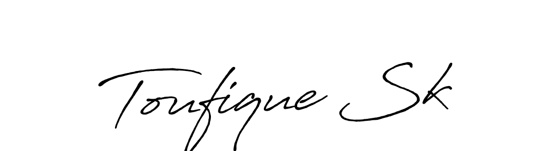 Also we have Toufique Sk name is the best signature style. Create professional handwritten signature collection using Antro_Vectra_Bolder autograph style. Toufique Sk signature style 7 images and pictures png