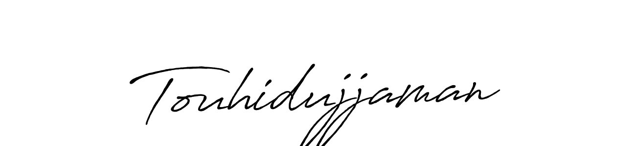 How to make Touhidujjaman name signature. Use Antro_Vectra_Bolder style for creating short signs online. This is the latest handwritten sign. Touhidujjaman signature style 7 images and pictures png