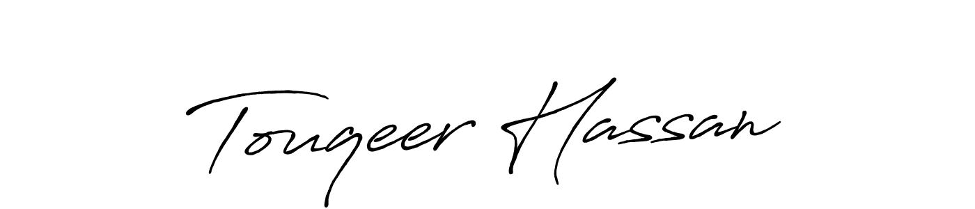 Make a beautiful signature design for name Touqeer Hassan. Use this online signature maker to create a handwritten signature for free. Touqeer Hassan signature style 7 images and pictures png