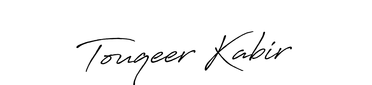 How to Draw Touqeer Kabir signature style? Antro_Vectra_Bolder is a latest design signature styles for name Touqeer Kabir. Touqeer Kabir signature style 7 images and pictures png