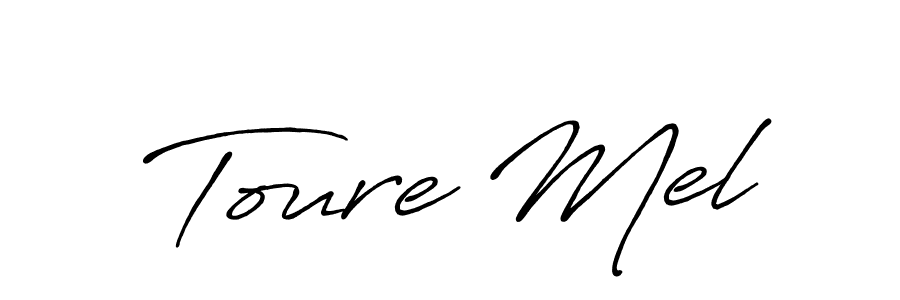 Design your own signature with our free online signature maker. With this signature software, you can create a handwritten (Antro_Vectra_Bolder) signature for name Toure Mel. Toure Mel signature style 7 images and pictures png