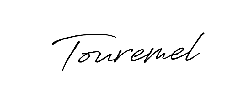 The best way (Antro_Vectra_Bolder) to make a short signature is to pick only two or three words in your name. The name Touremel include a total of six letters. For converting this name. Touremel signature style 7 images and pictures png