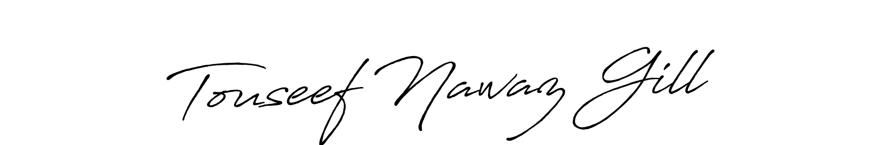 Antro_Vectra_Bolder is a professional signature style that is perfect for those who want to add a touch of class to their signature. It is also a great choice for those who want to make their signature more unique. Get Touseef Nawaz Gill name to fancy signature for free. Touseef Nawaz Gill signature style 7 images and pictures png