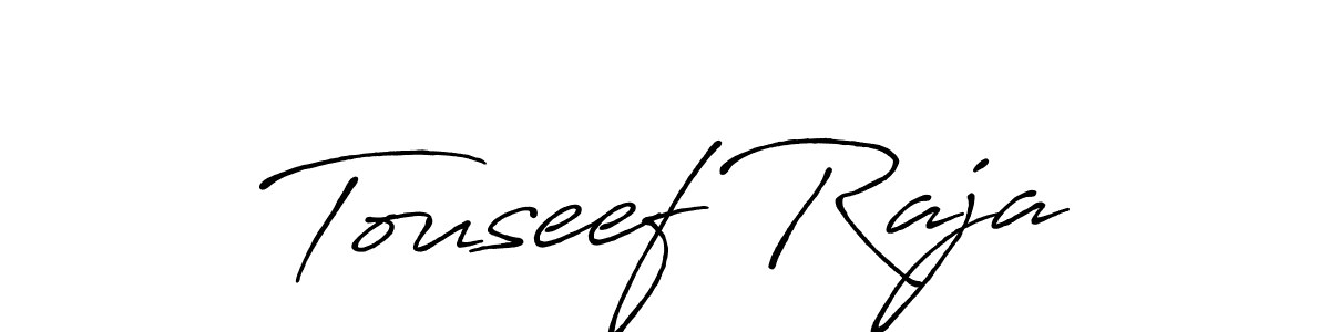 You should practise on your own different ways (Antro_Vectra_Bolder) to write your name (Touseef Raja) in signature. don't let someone else do it for you. Touseef Raja signature style 7 images and pictures png