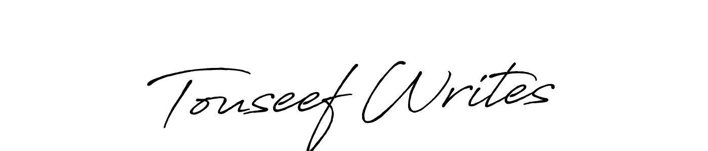 Similarly Antro_Vectra_Bolder is the best handwritten signature design. Signature creator online .You can use it as an online autograph creator for name Touseef Writes. Touseef Writes signature style 7 images and pictures png