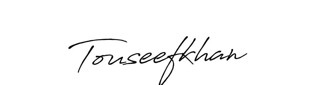 Make a short Touseefkhan signature style. Manage your documents anywhere anytime using Antro_Vectra_Bolder. Create and add eSignatures, submit forms, share and send files easily. Touseefkhan signature style 7 images and pictures png