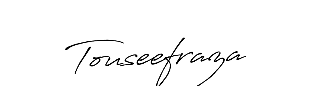 The best way (Antro_Vectra_Bolder) to make a short signature is to pick only two or three words in your name. The name Touseefraza include a total of six letters. For converting this name. Touseefraza signature style 7 images and pictures png