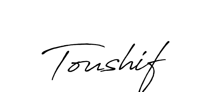 Also You can easily find your signature by using the search form. We will create Toushif name handwritten signature images for you free of cost using Antro_Vectra_Bolder sign style. Toushif signature style 7 images and pictures png