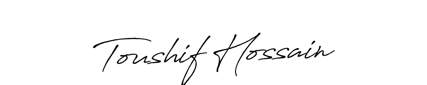 if you are searching for the best signature style for your name Toushif Hossain. so please give up your signature search. here we have designed multiple signature styles  using Antro_Vectra_Bolder. Toushif Hossain signature style 7 images and pictures png