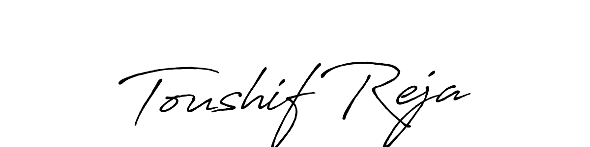 Toushif Reja stylish signature style. Best Handwritten Sign (Antro_Vectra_Bolder) for my name. Handwritten Signature Collection Ideas for my name Toushif Reja. Toushif Reja signature style 7 images and pictures png